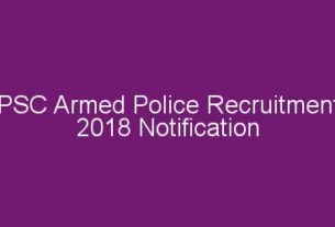 PSC Armed Police Recruitment 2018