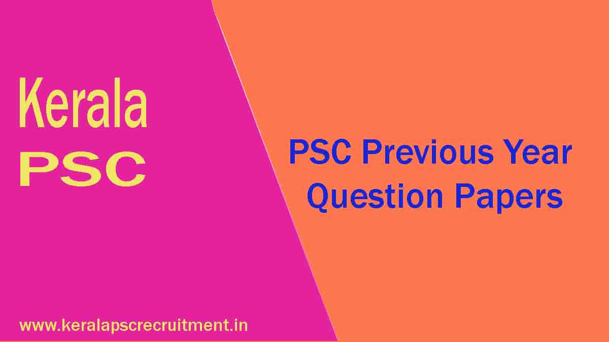 PSC Police Constable Question Papers / Previous Questions/Mock Test