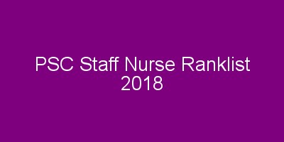 PSC Staff Nurse Rank List