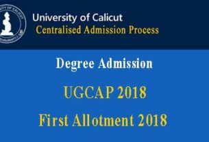 Calicut University Degree First Allotment 2018