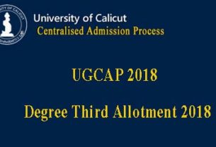 Calicut University Third Allotment 2019