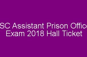 PSC Assistant Prison Officer Exam hall ticket