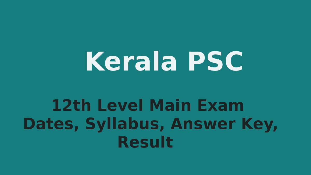 PSC 12th Main Exam