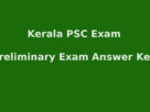 PSC Exam Answer Key Download